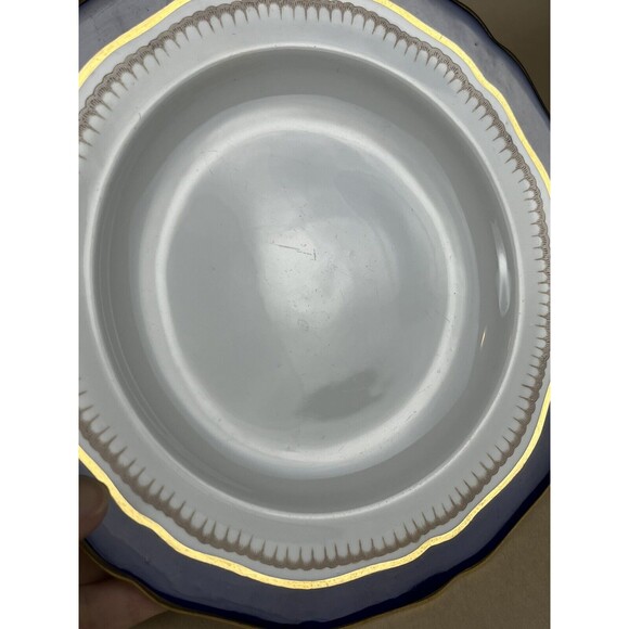 2 HTF Antique Spode Copeland Cobalt Blue Gold Trim R7767 Salad Plate 7 3/4” - Picture 9 of 12